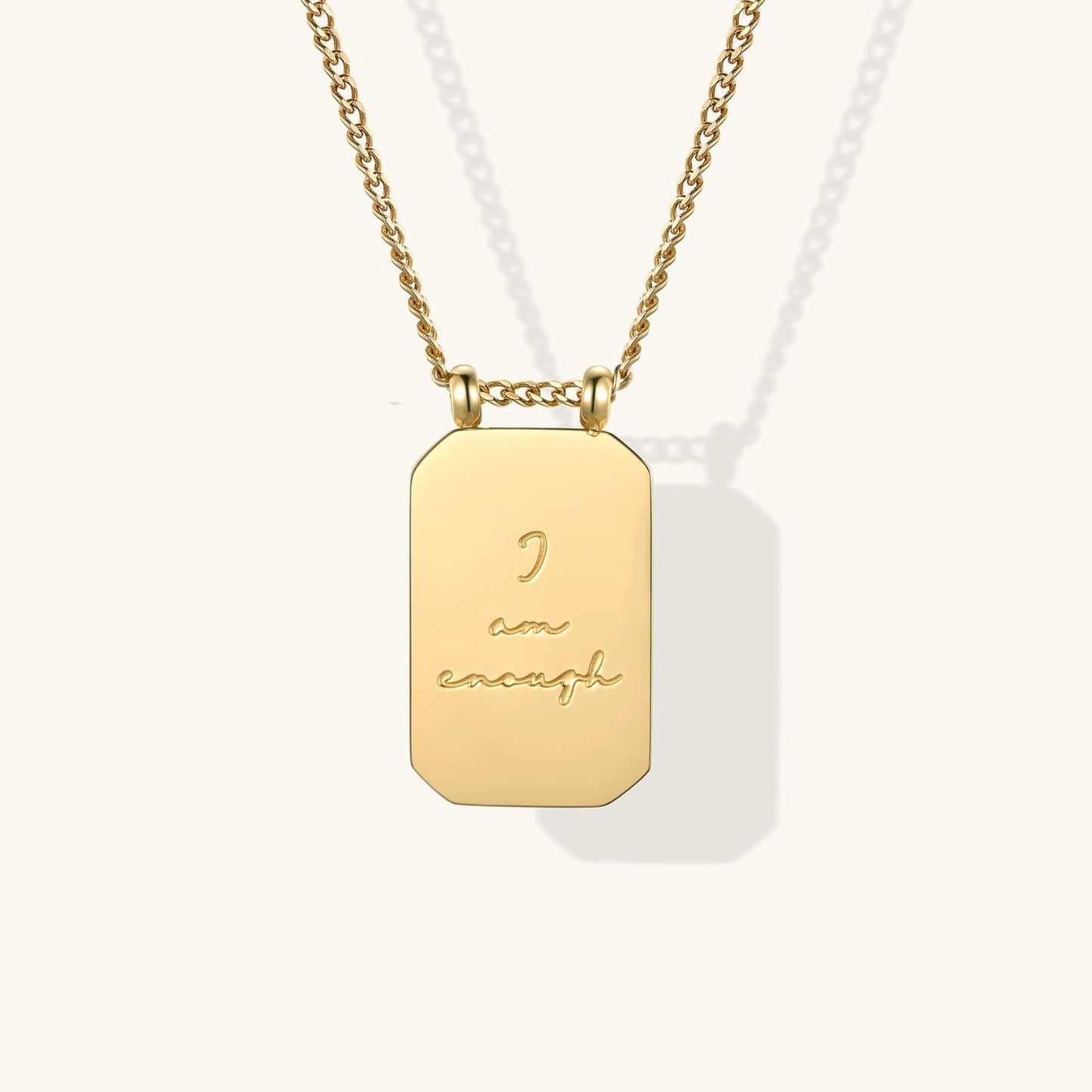 I Am Enough - 18k Gold-Dipped Pendant