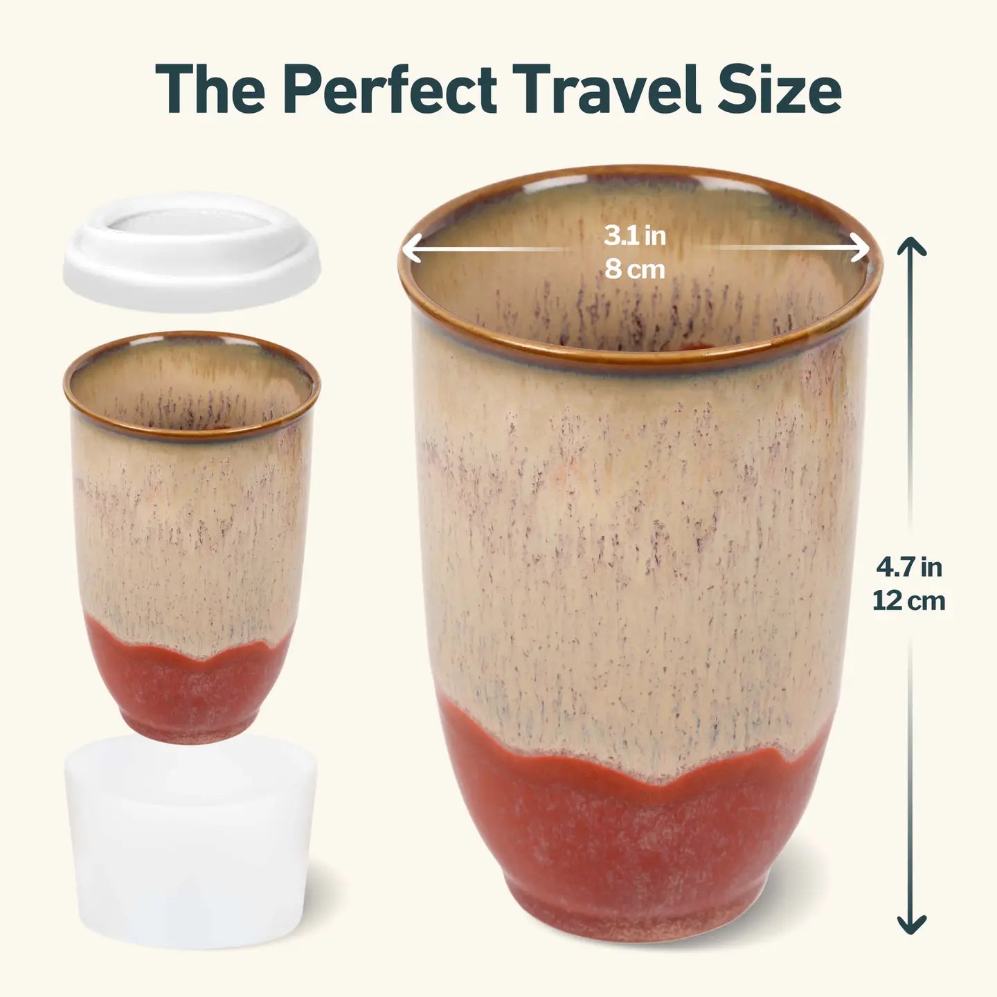Jupiter Ceramic Travel Mug – 12oz with Lid & Sleeve