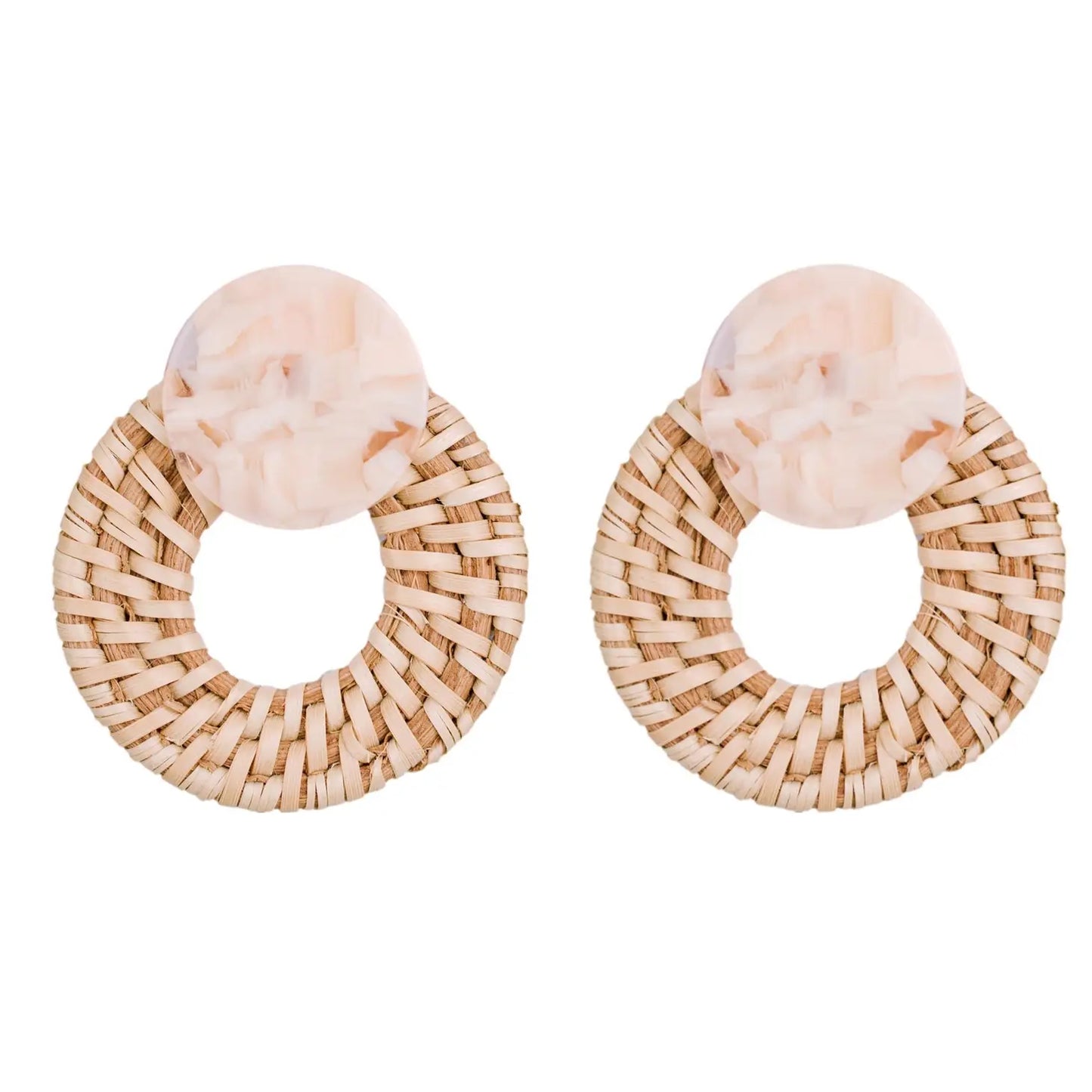 Blonde Rattan Door Knockers
