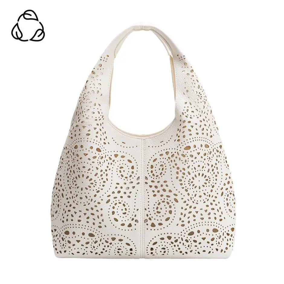 Farrow Ivory Small Vegan Leather Tote Bag