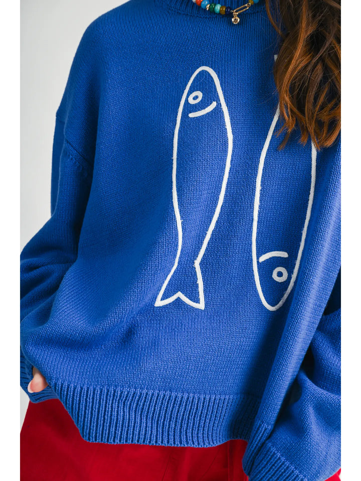 Double Fish Knit Pullover