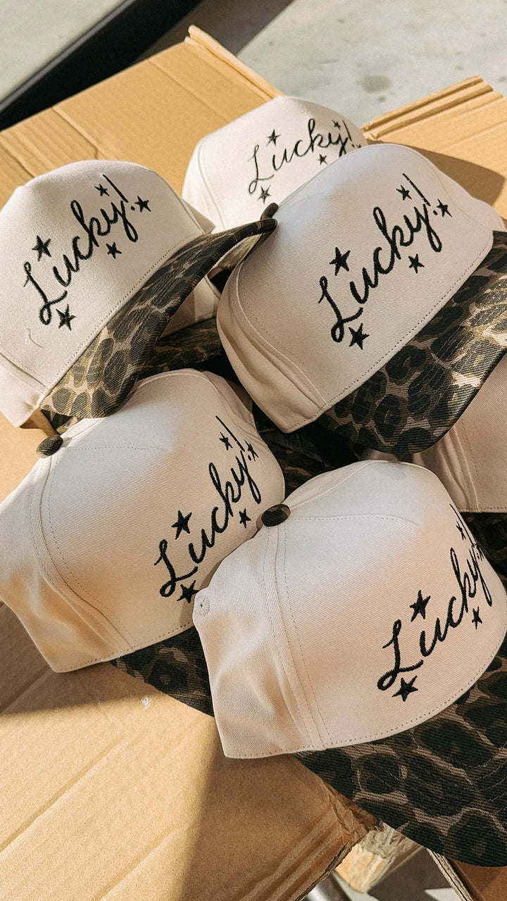 Lucky! Leopard Brim Trucker Hat