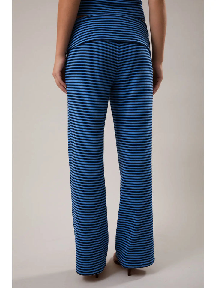 Stripe Foldover Waist Pants