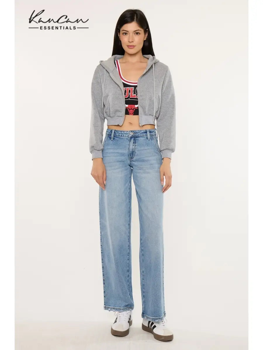 Mid Rise Wide Leg TROUSER