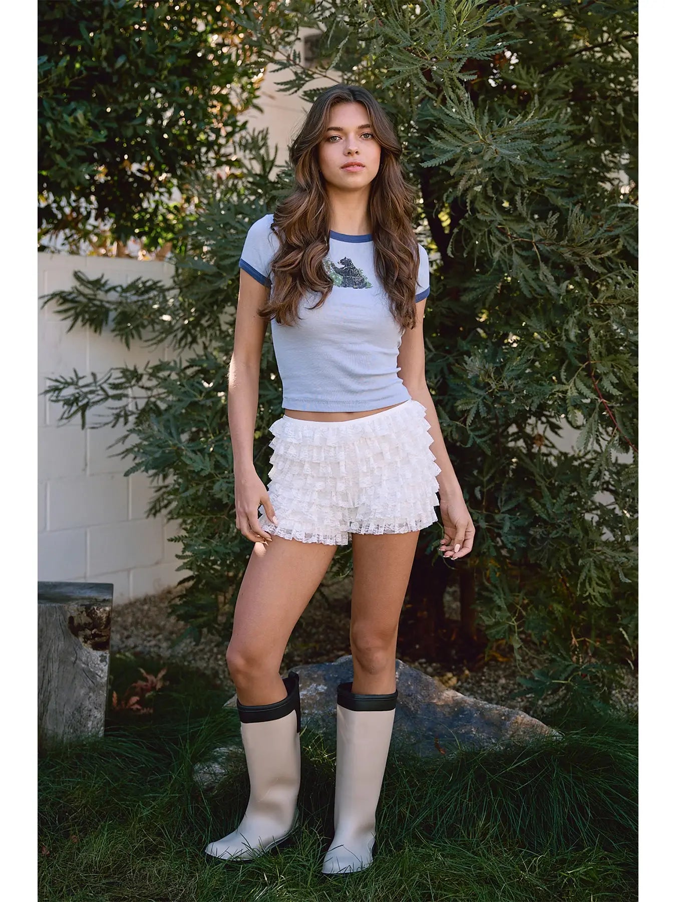 Mini Lace Ruffle Short