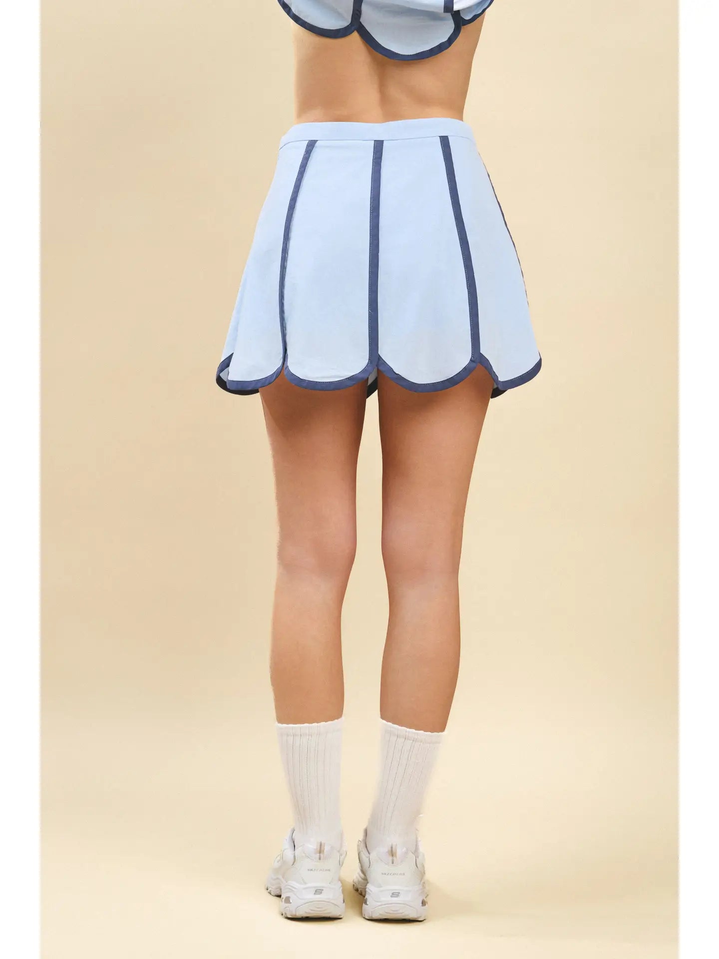 Scalloped Hem Skort