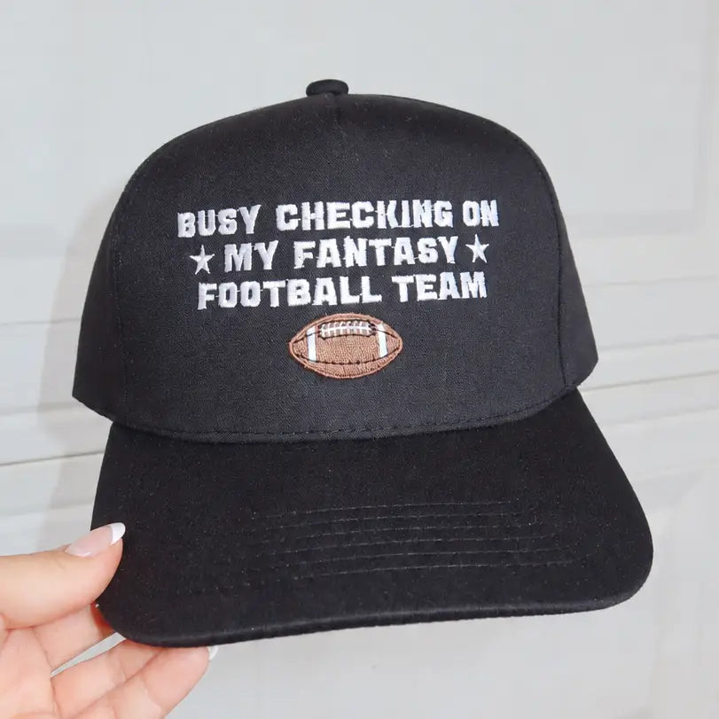 Busy Checking On My Fantasy Football Team Trucker Hat