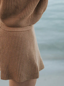 Ribbed Chunky Sweater Shorts