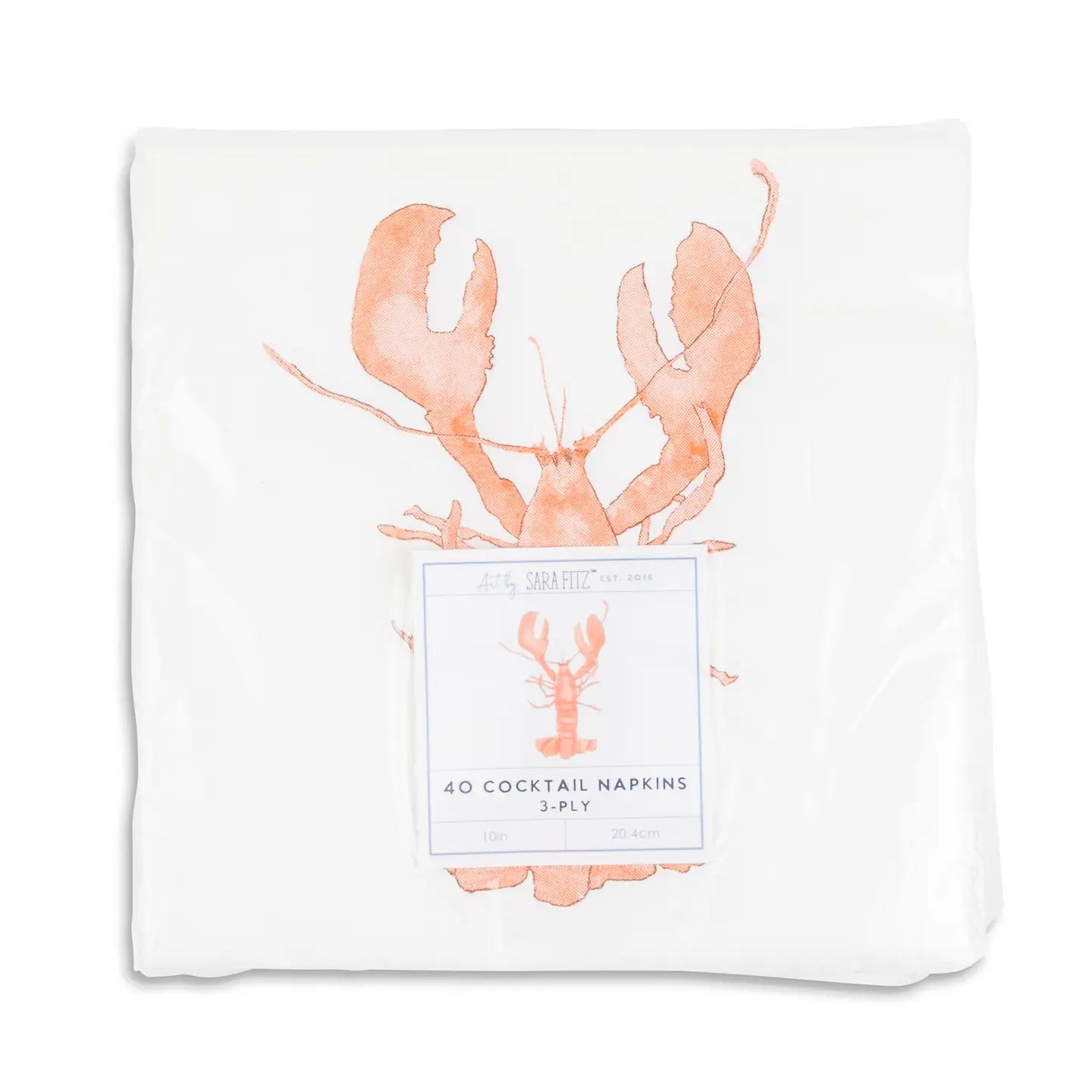 Sf 40ct Cocktail Napkins - Lobster