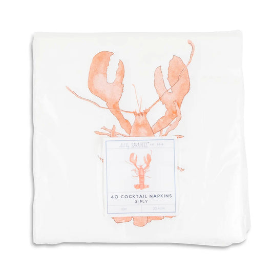 Sf 40ct Cocktail Napkins - Lobster