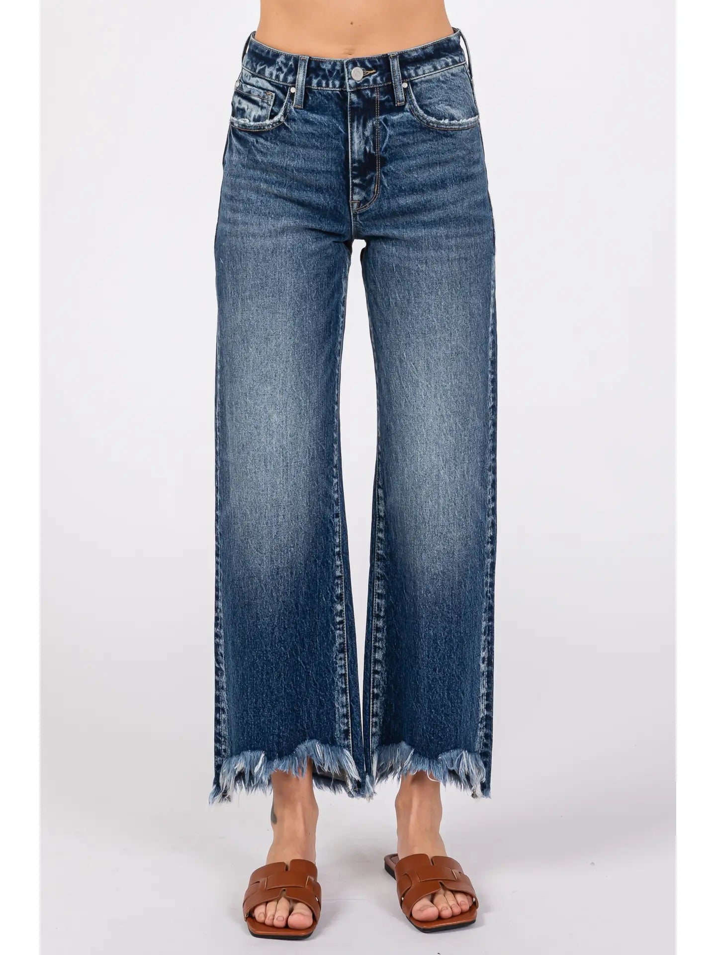 High Rise Comfort Stretch Vintage Wide Leg Jeans