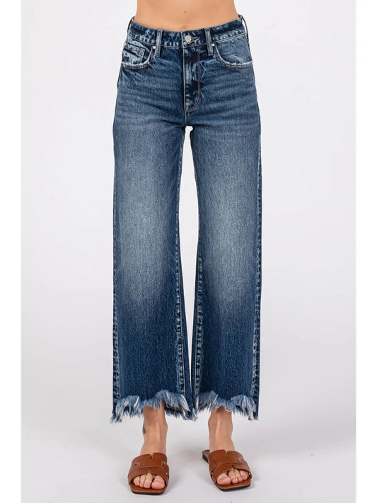 High Rise Comfort Stretch Vintage Wide Leg Jeans