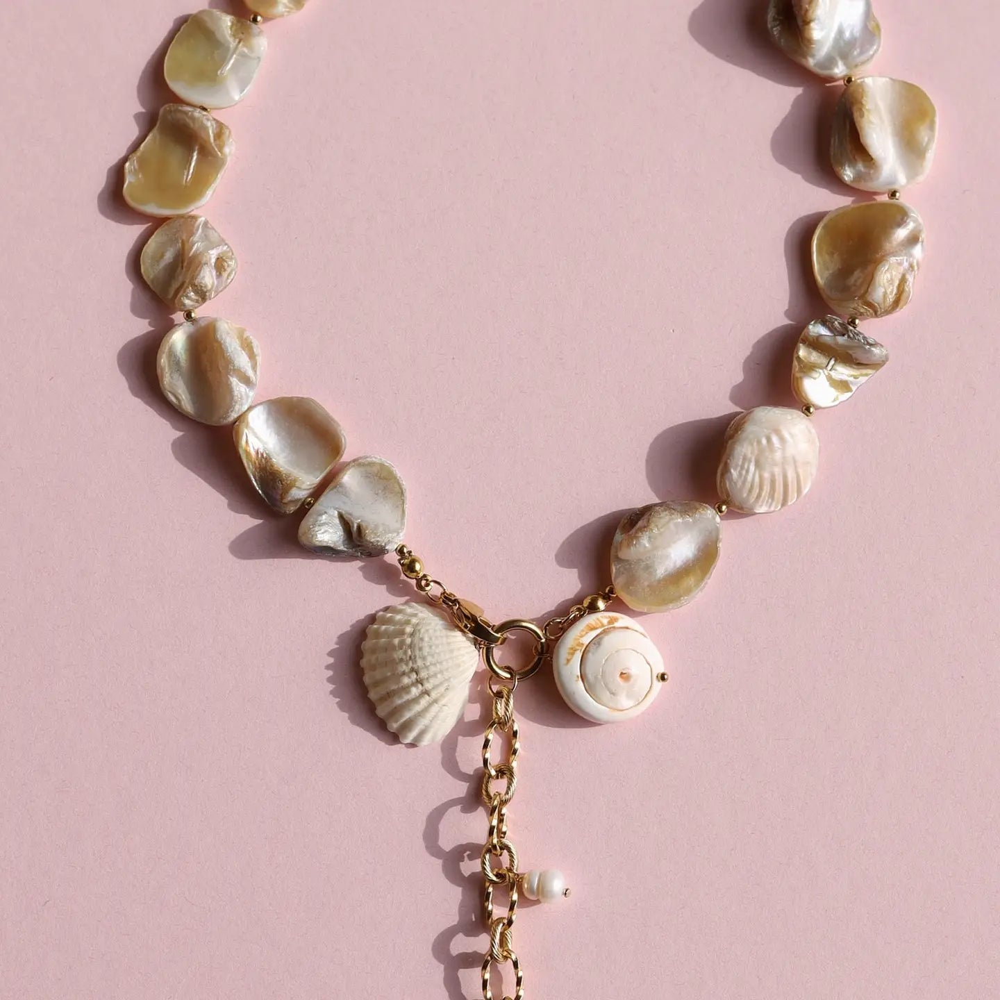 Mother Of Pearl Charm Necklace