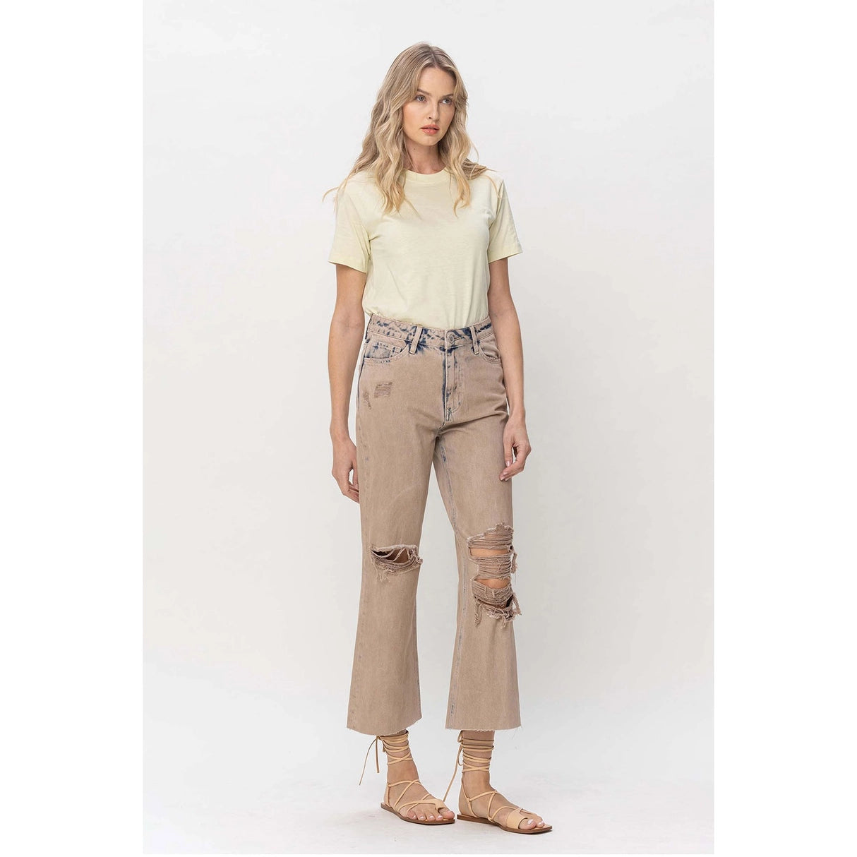 90's Vintage Crop Flare Jean
