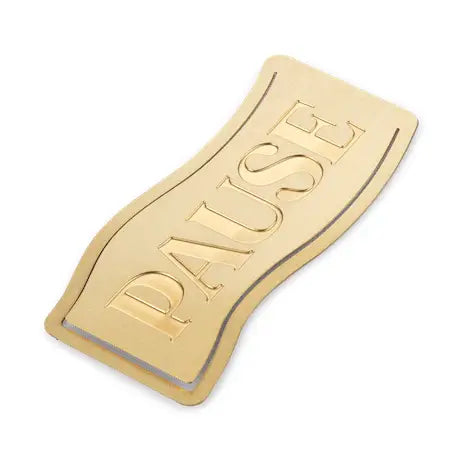 Brass Bookmark - Pause