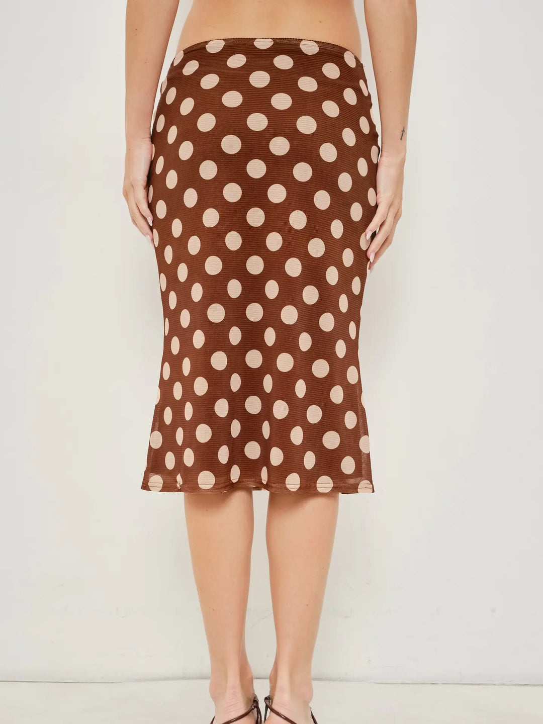 Anna Polka Dot Midi Skirt