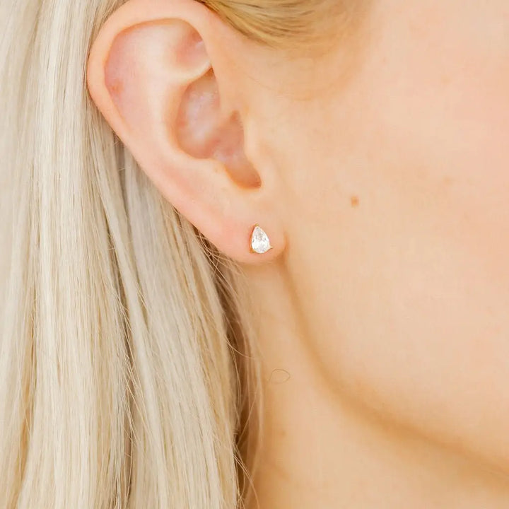 Screwback Stud Earrings - Paige Pear