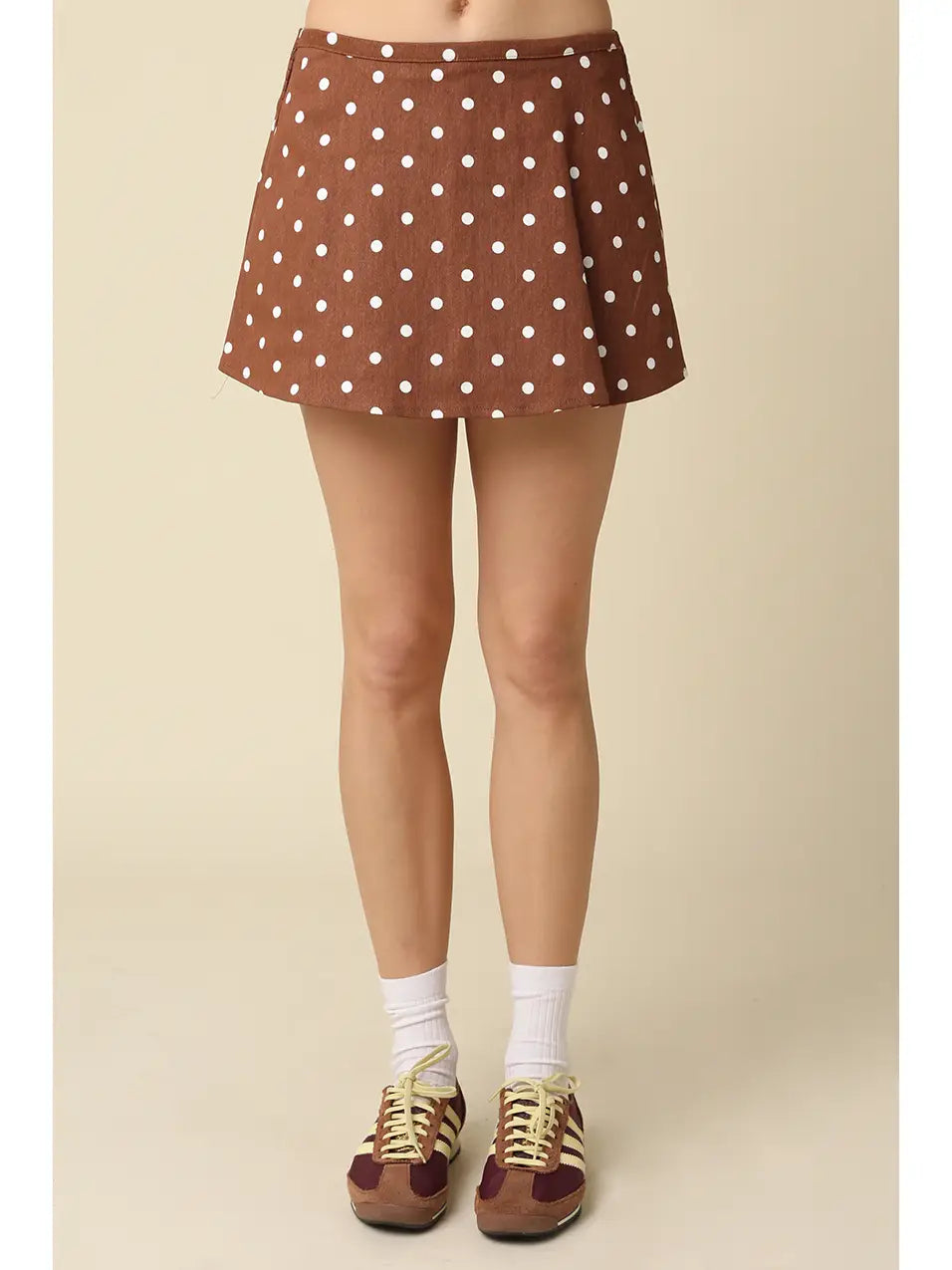 Marcie Polka Dot Flared Skort