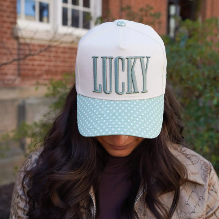 Lucky - Green Polka Dot Trucker Hat