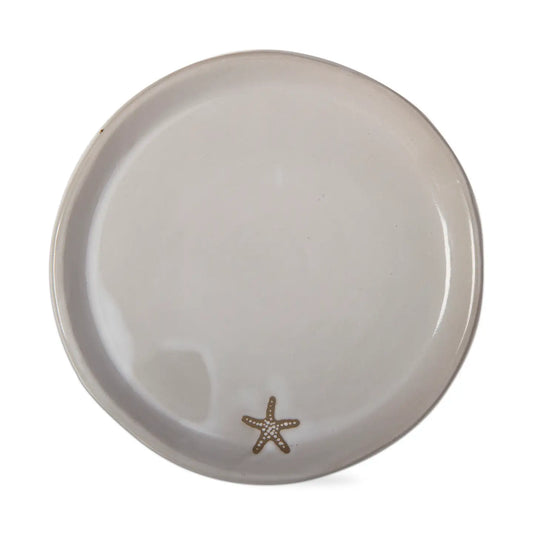 Seashore Seastar Appetizer Plate - White