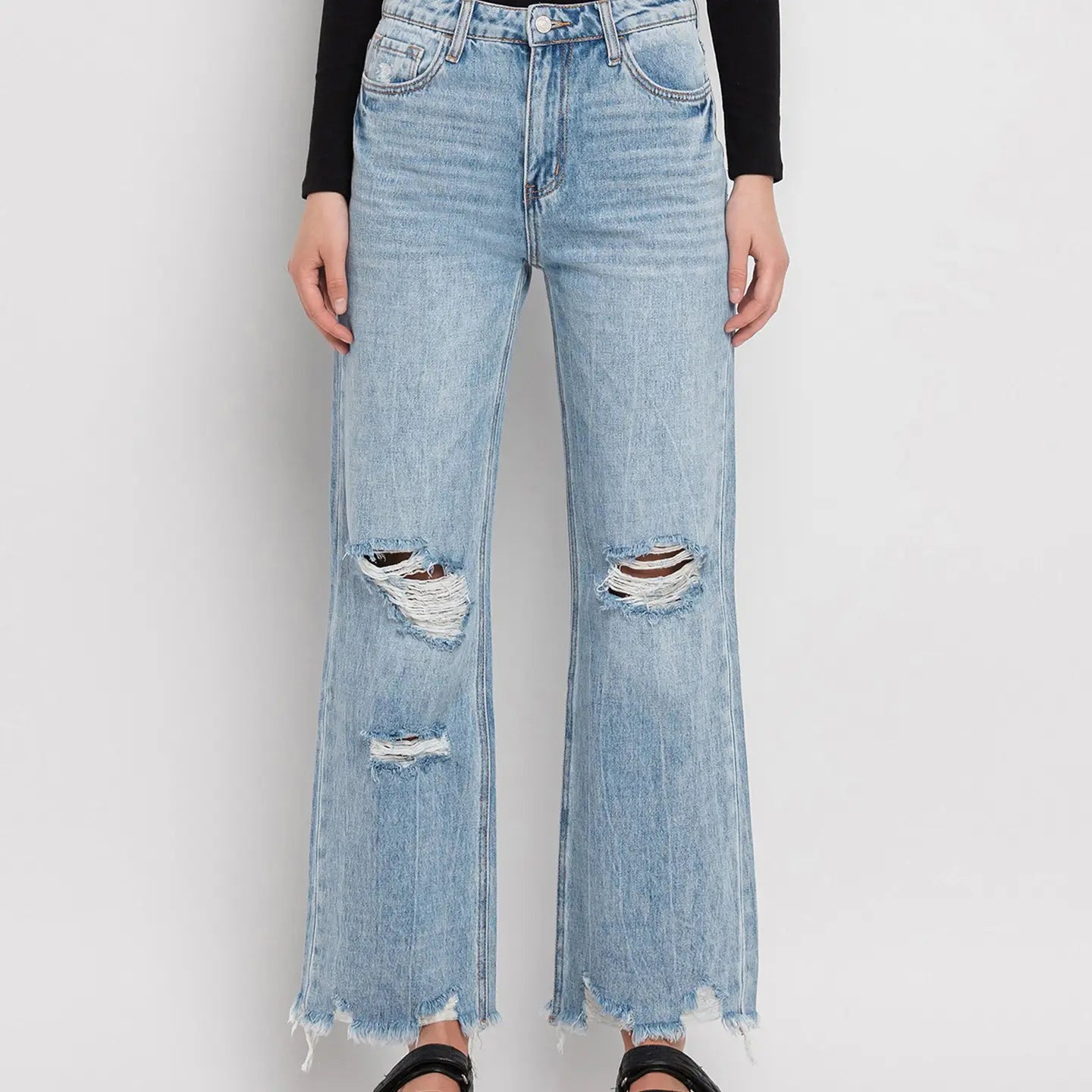 90's Vintage Super High Rise Flare Jeans