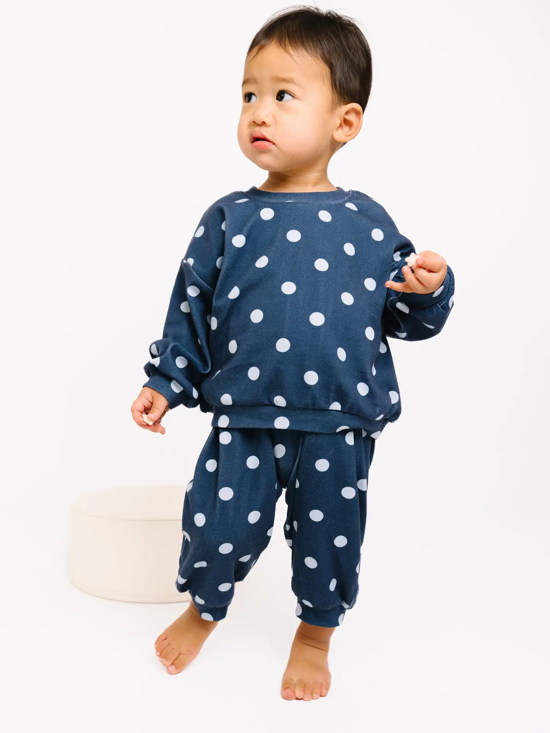 Navy Polkadot Sweatsuit