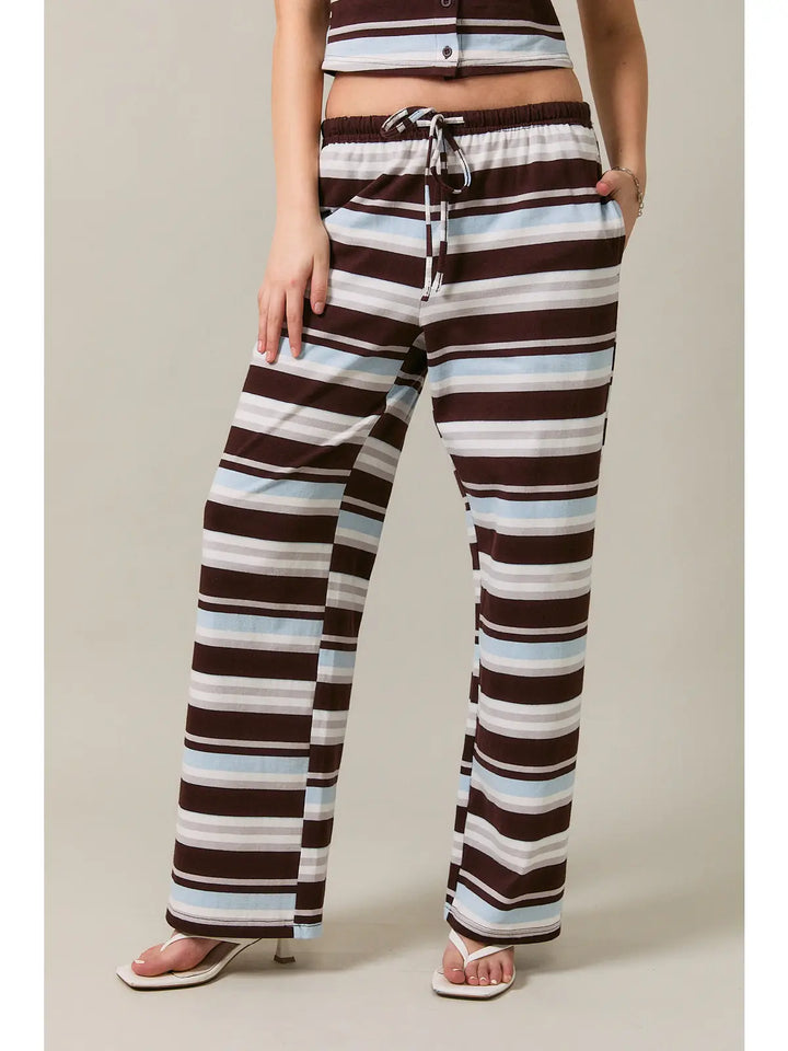 Mid Waisted Wide Leg Pants