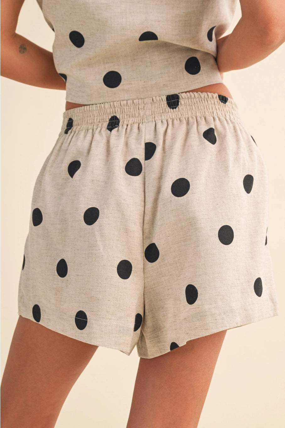 Linen Polka Dot Shorts
