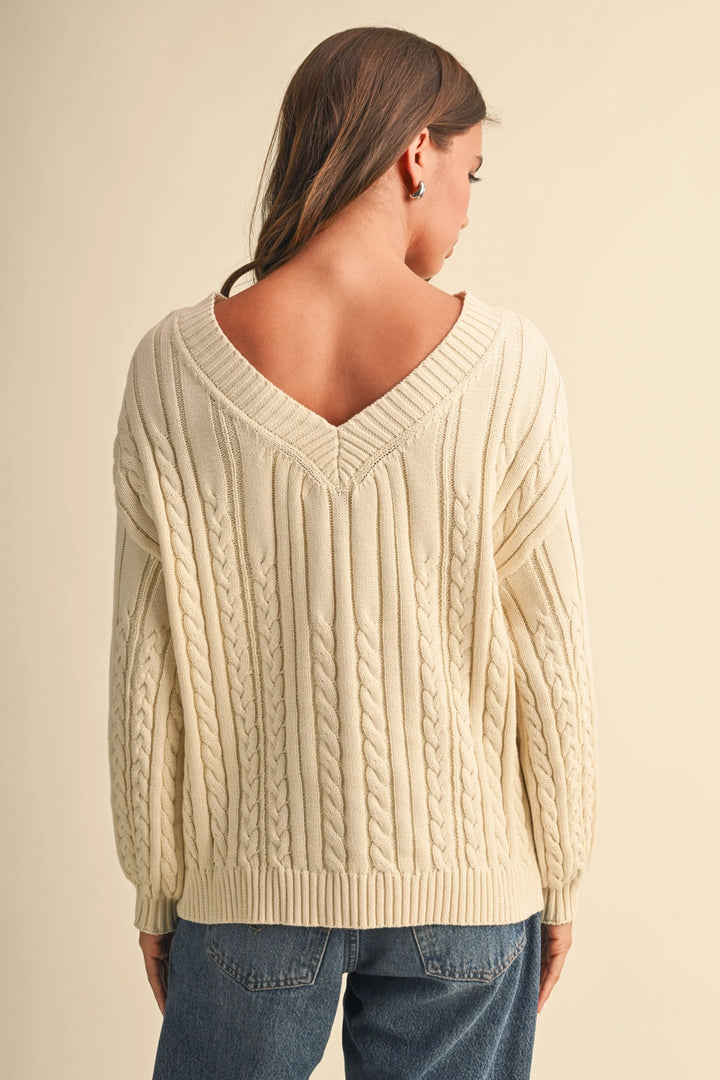 Boat Neck Embroidered Herring Sweater Top