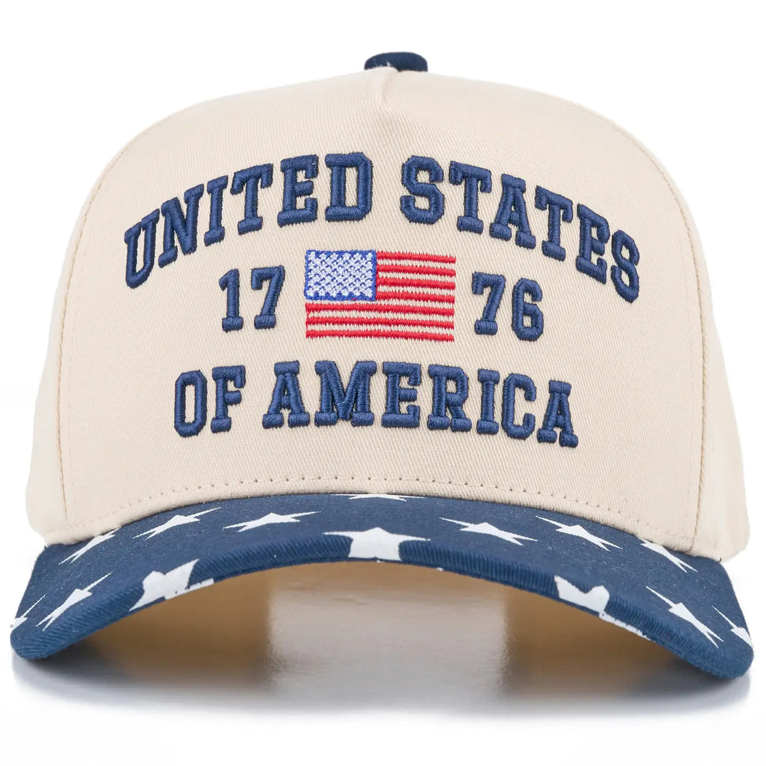 United States 1776 Letter On Two Tone Trucker Hat