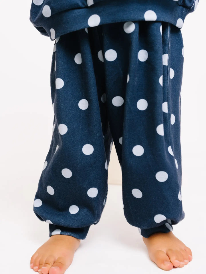 Navy Polkadot Sweatsuit