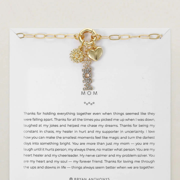 Mom Mini Charm Necklace - Bryan Anthony's