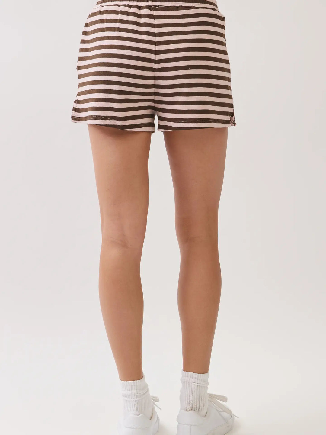Striped Elasticized Waistband Relaxed Fit Shorts