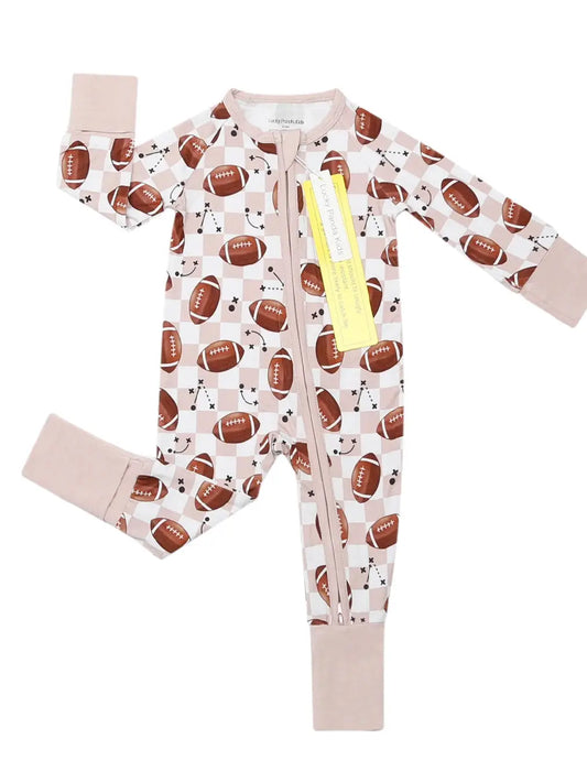 Bamboo Baby Clothing Unisex Zip Romper | Game Day