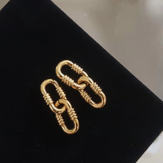 Rêve 18K Gold Non-Tarnish Small Link Earrings