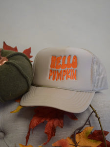 Hello Pumpkin Trucker Hat