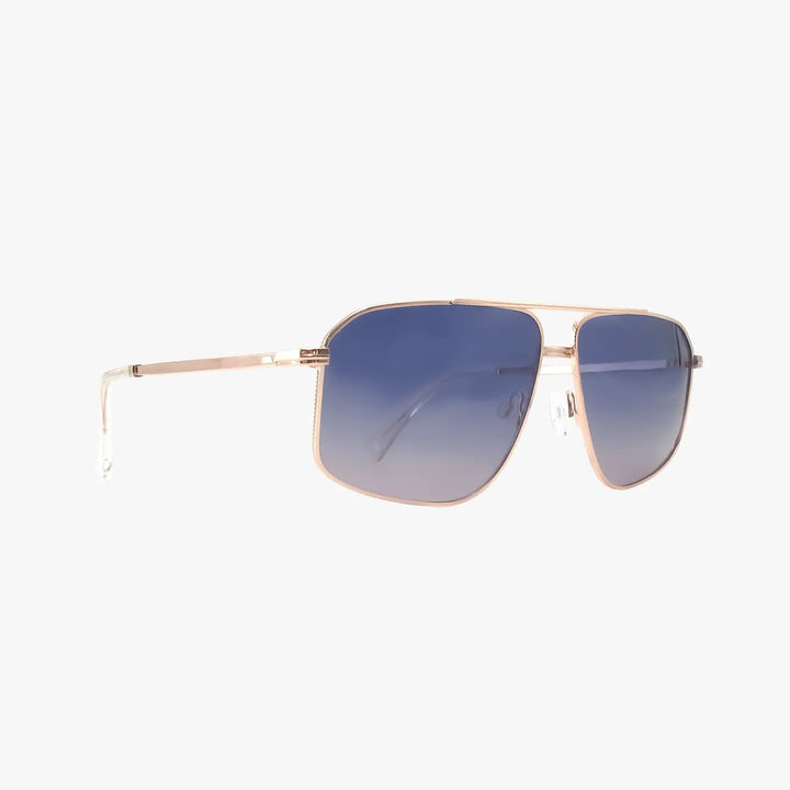 Sol Rose Gold Polarized Fashion Navigator Sunglasses