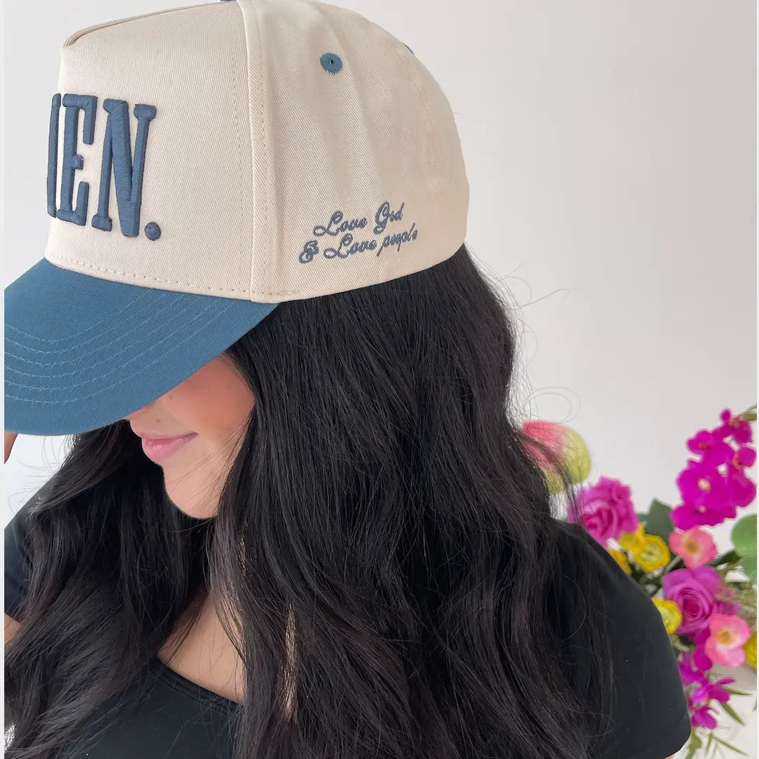 Amen. - Slate Blue Vintage Trucker Hat