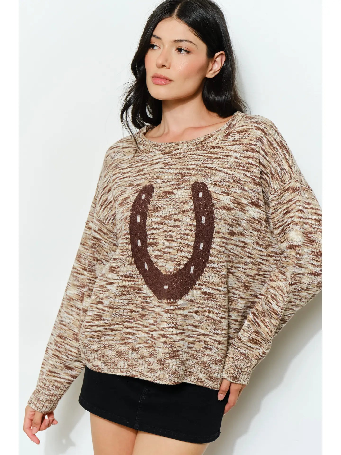 Oakleigh Horseshoe Sweater - Cozy, Knitwear