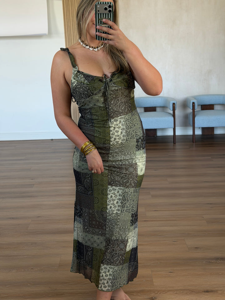 Green Paisley Dress