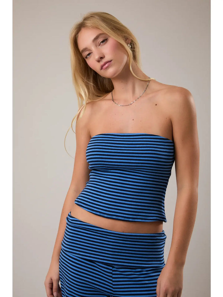 Stripe Tube Top with Double Lined
