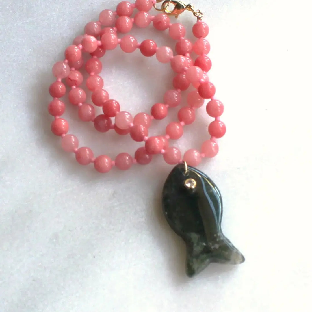 Calla Beaded Necklace - Playful Trendy Handmade Jewelry