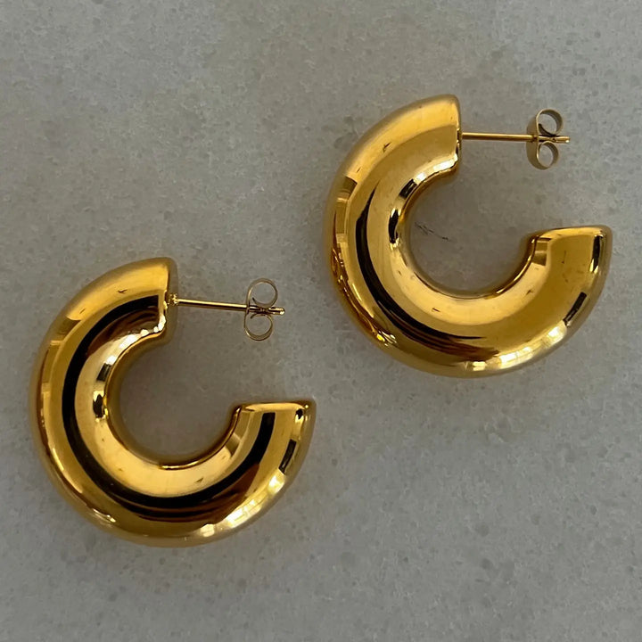 Gold Smooth Hoops