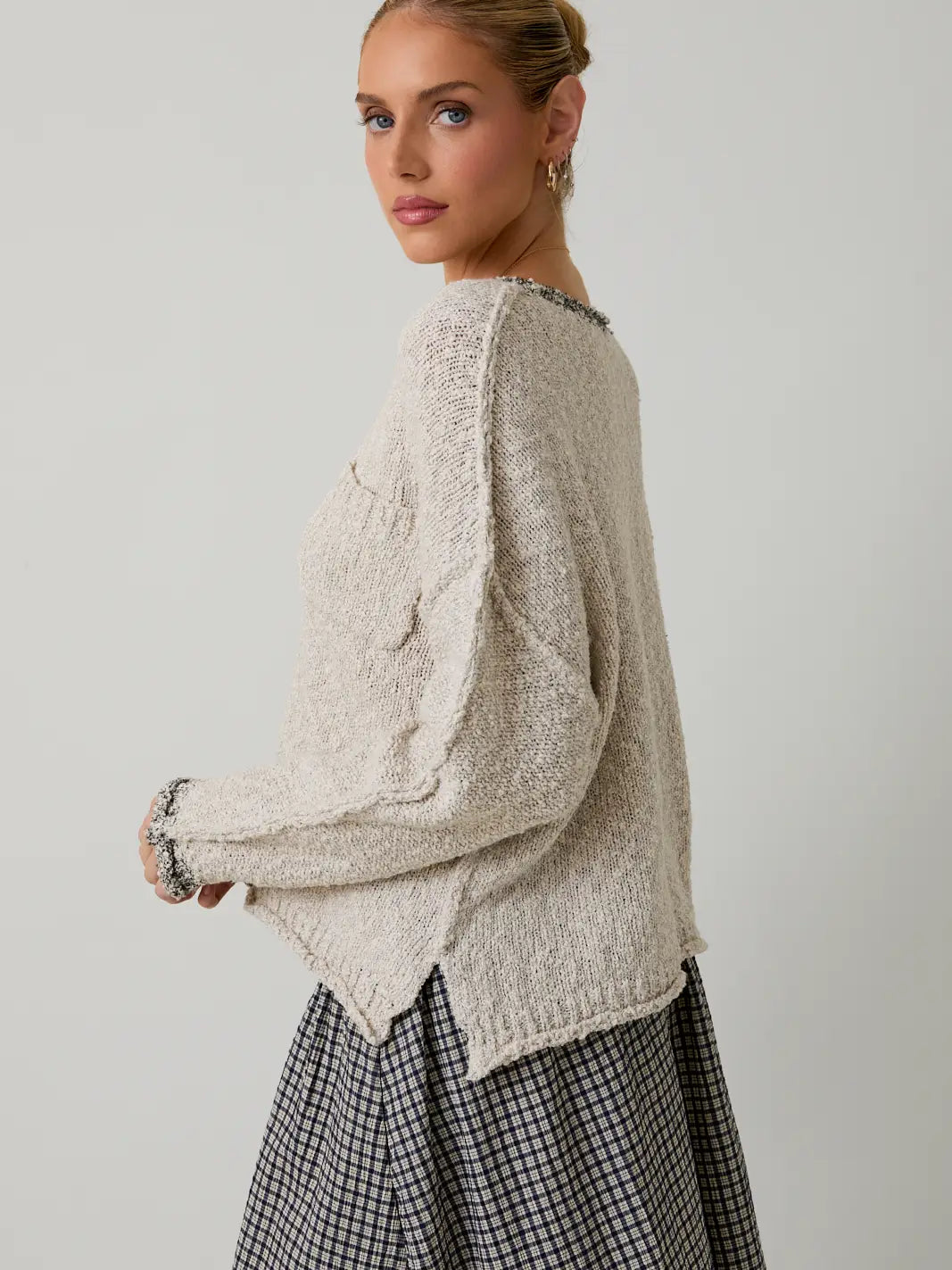 Cream Boatneck Sweater