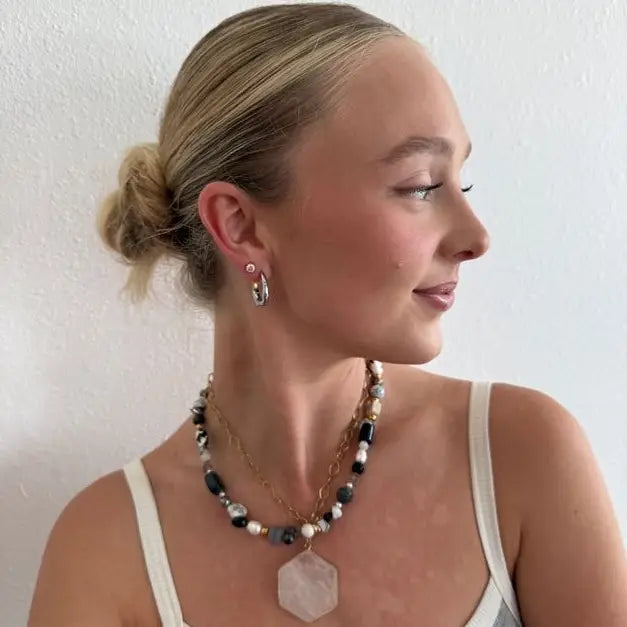 Stevie Neutral Beaded Necklace