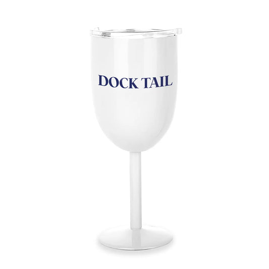 Insulated Wine Goblet - White Dock Tail