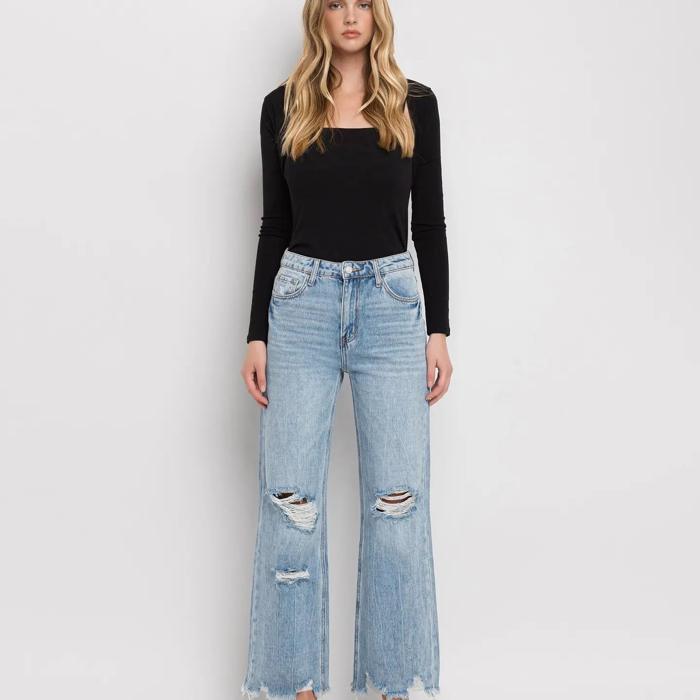 90's Vintage Super High Rise Flare Jeans