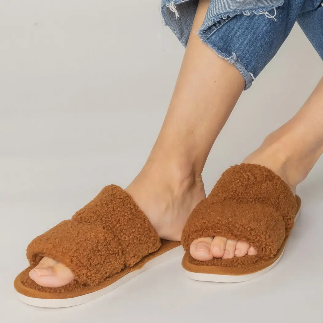 Brown Fuzzy Slides