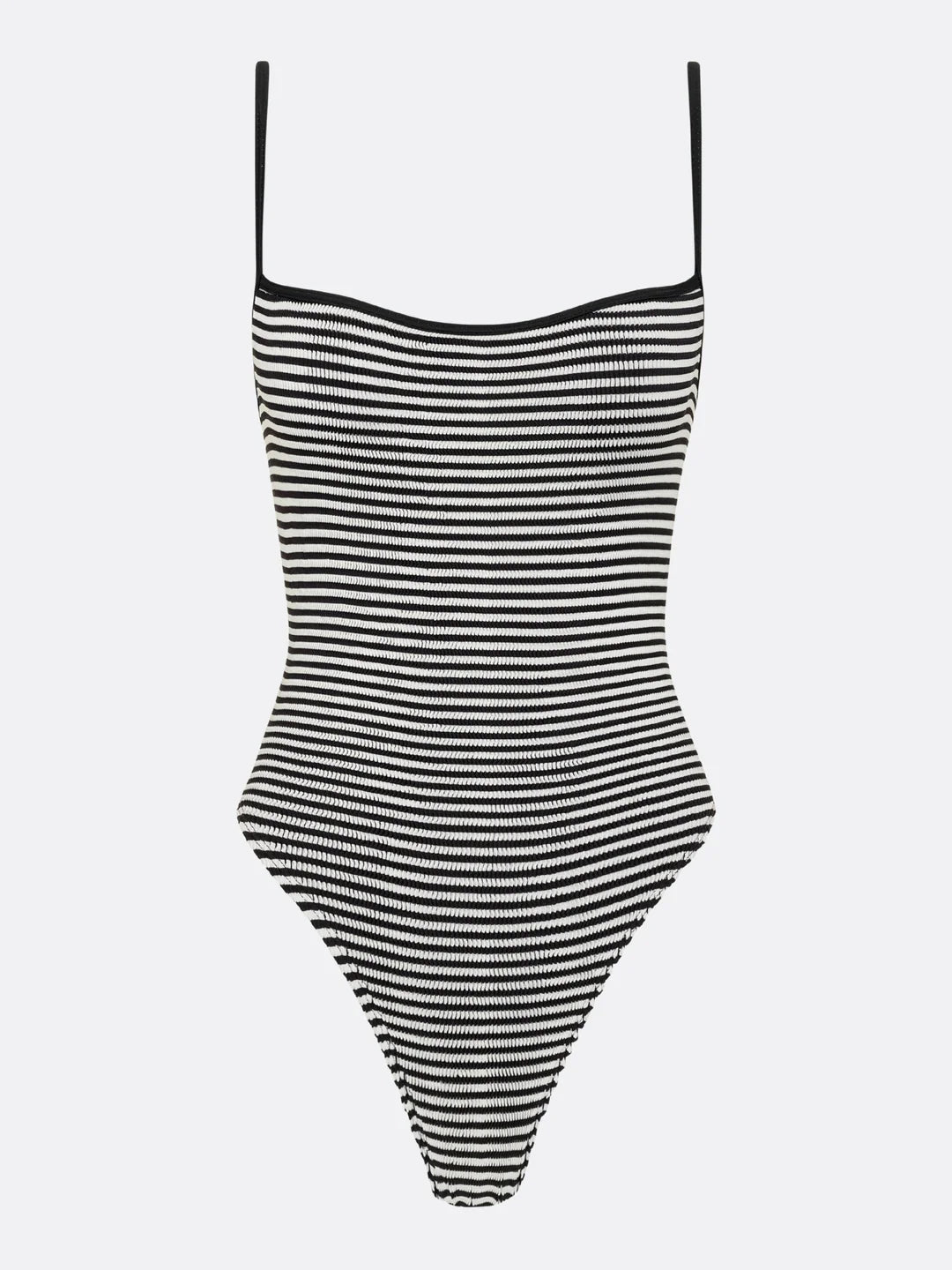 lido thin strap one piece - black striped