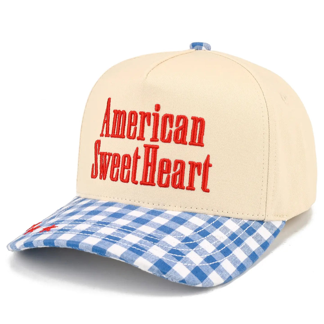 American Sweetheart Letter On Two Tone Trucker Hat